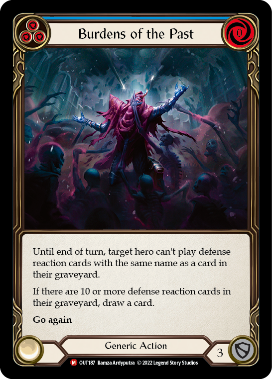 Burdens of the Past [OUT187] (Outsiders)  Rainbow Foil - Evolution TCG