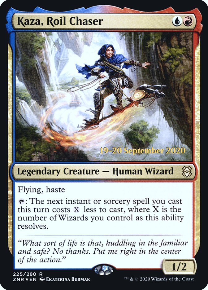 Kaza, Roil Chaser [Zendikar Rising Prerelease Promos] - Evolution TCG