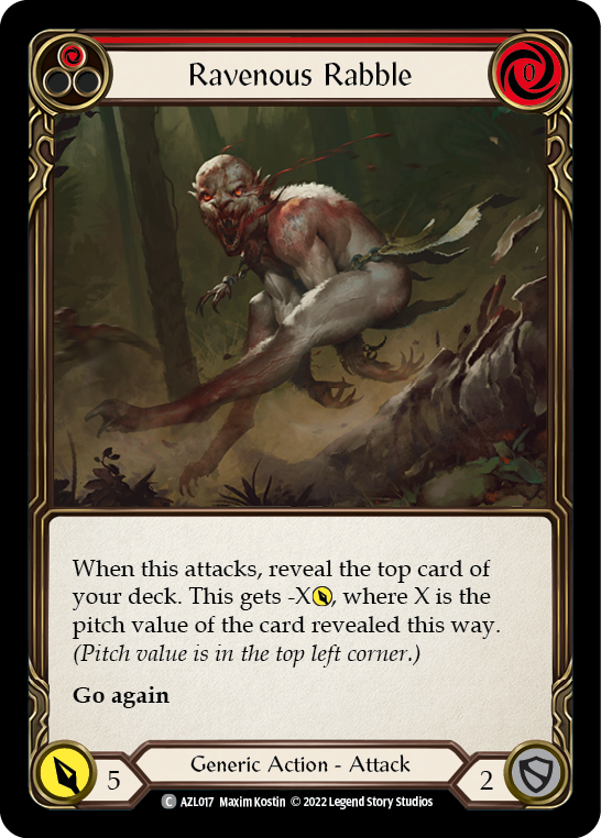 Ravenous Rabble (Red) [AZL017] (Outsiders Azalea Blitz Deck) - Evolution TCG