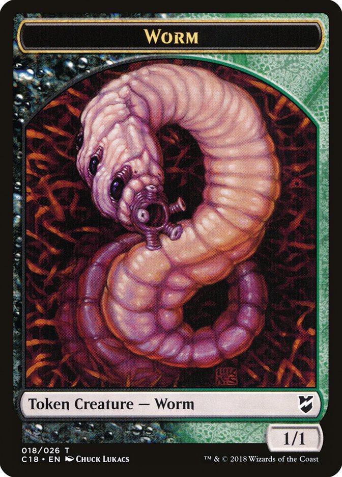 Cat Warrior // Worm Double-Sided Token [Commander 2018 Tokens] - Evolution TCG