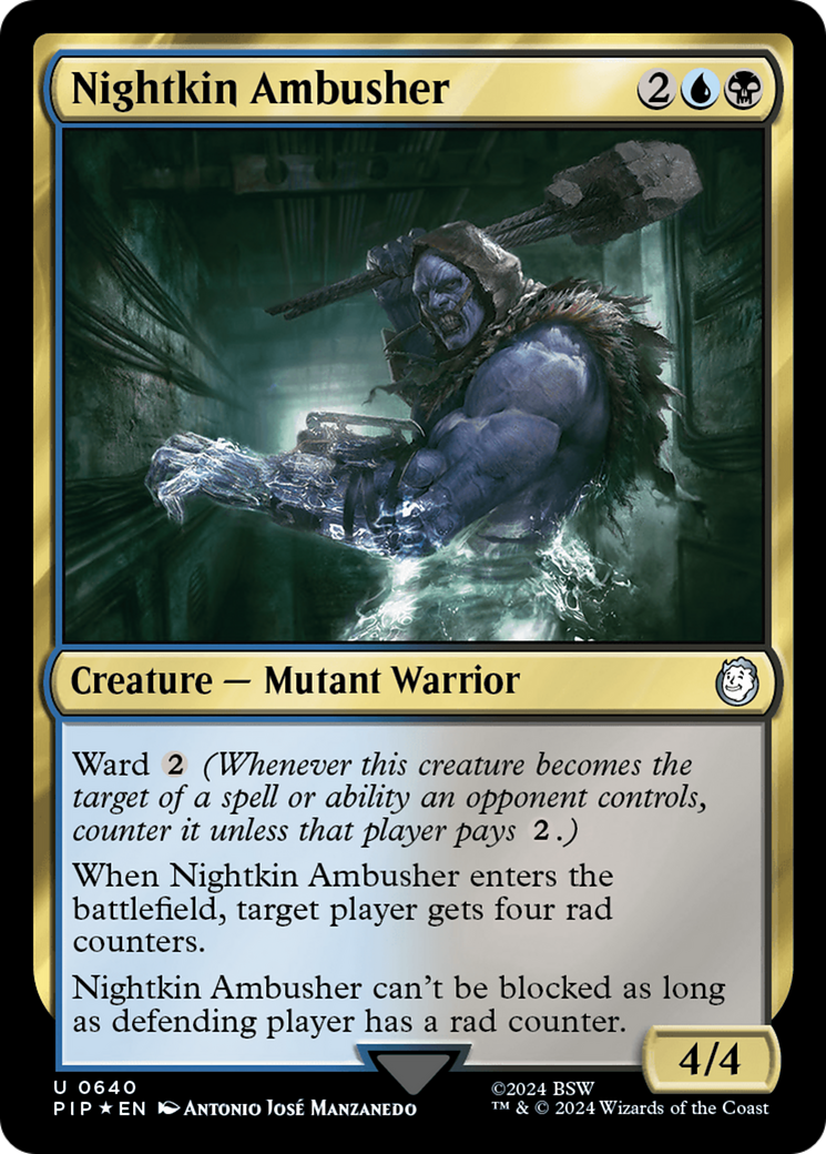 Nightkin Ambusher (Surge Foil) [Fallout] - Evolution TCG