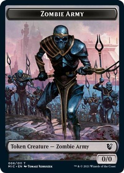 Zombie (005) // Zombie Army Double-Sided Token [Innistrad: Midnight Hunt Commander Tokens] - Evolution TCG