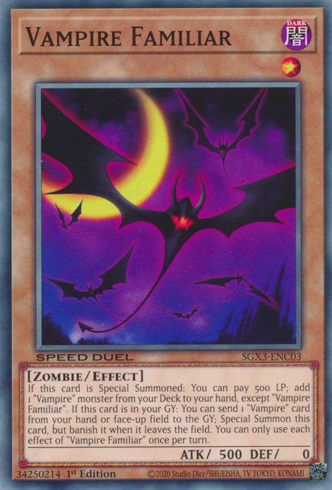 Vampire Familiar [SGX3-ENC03] Common - Evolution TCG