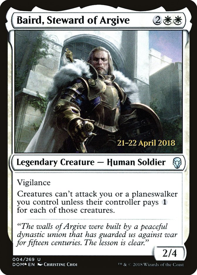 Baird, Steward of Argive [Dominaria Prerelease Promos] - Evolution TCG
