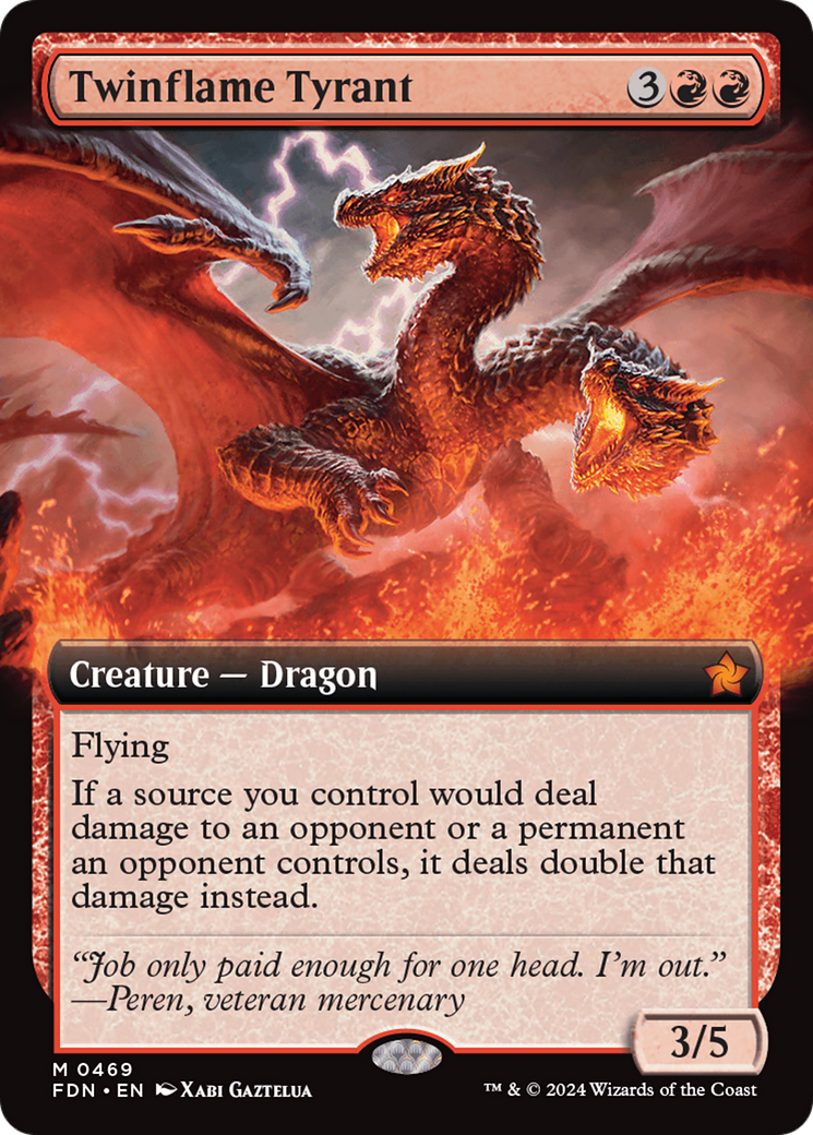 Twinflame Tyrant (Extended Art) [Foundations] - Evolution TCG