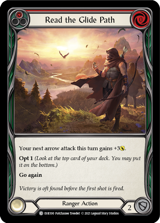 Read the Glide Path (Red) [EVR100] (Everfest)  1st Edition Normal - Evolution TCG