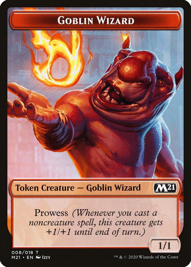 Demon // Goblin Wizard Double-Sided Token [Core Set 2021 Tokens] - Evolution TCG