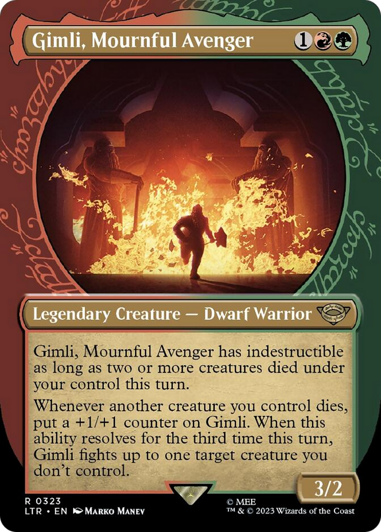 Gimli, Mournful Avenger (Showcase Ring Frame) [The Lord of the Rings: Tales of Middle-Earth] - Evolution TCG