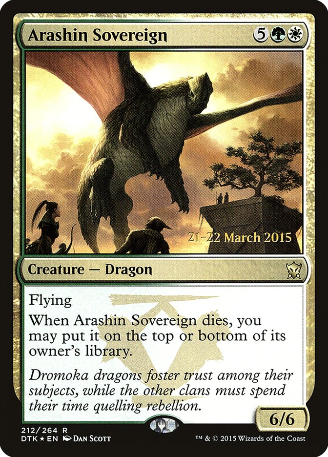 Arashin Sovereign [Dragons of Tarkir Prerelease Promos] - Evolution TCG