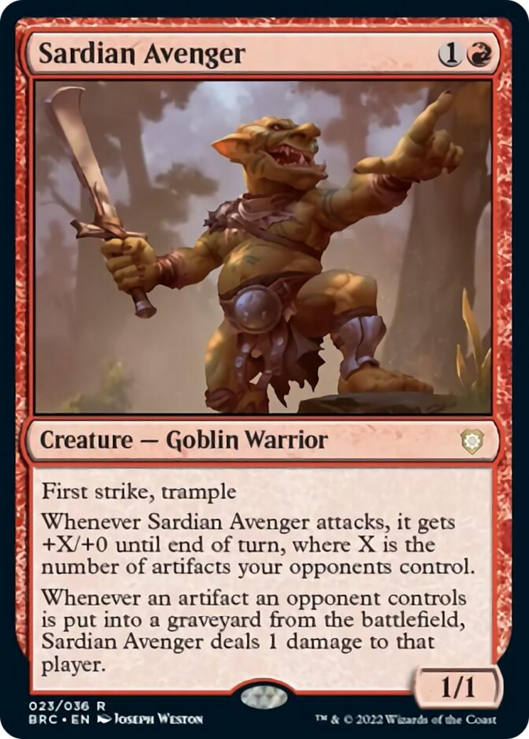 Sardian Avenger [The Brothers' War Commander] - Evolution TCG
