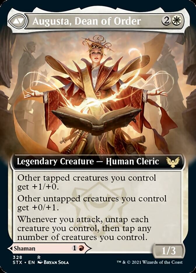 Plargg, Dean of Chaos // Augusta, Dean of Order (Extended Art) [Strixhaven: School of Mages] - Evolution TCG