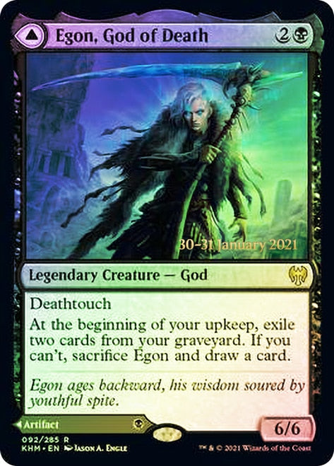 Egon, God of Death // Throne of Death [Kaldheim Prerelease Promos] - Evolution TCG