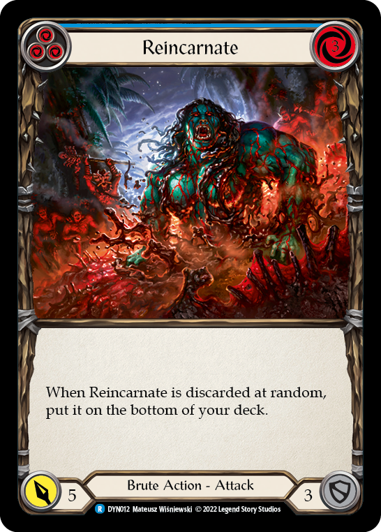 Reincarnate (Blue) [DYN012] (Dynasty)  Rainbow Foil - Evolution TCG