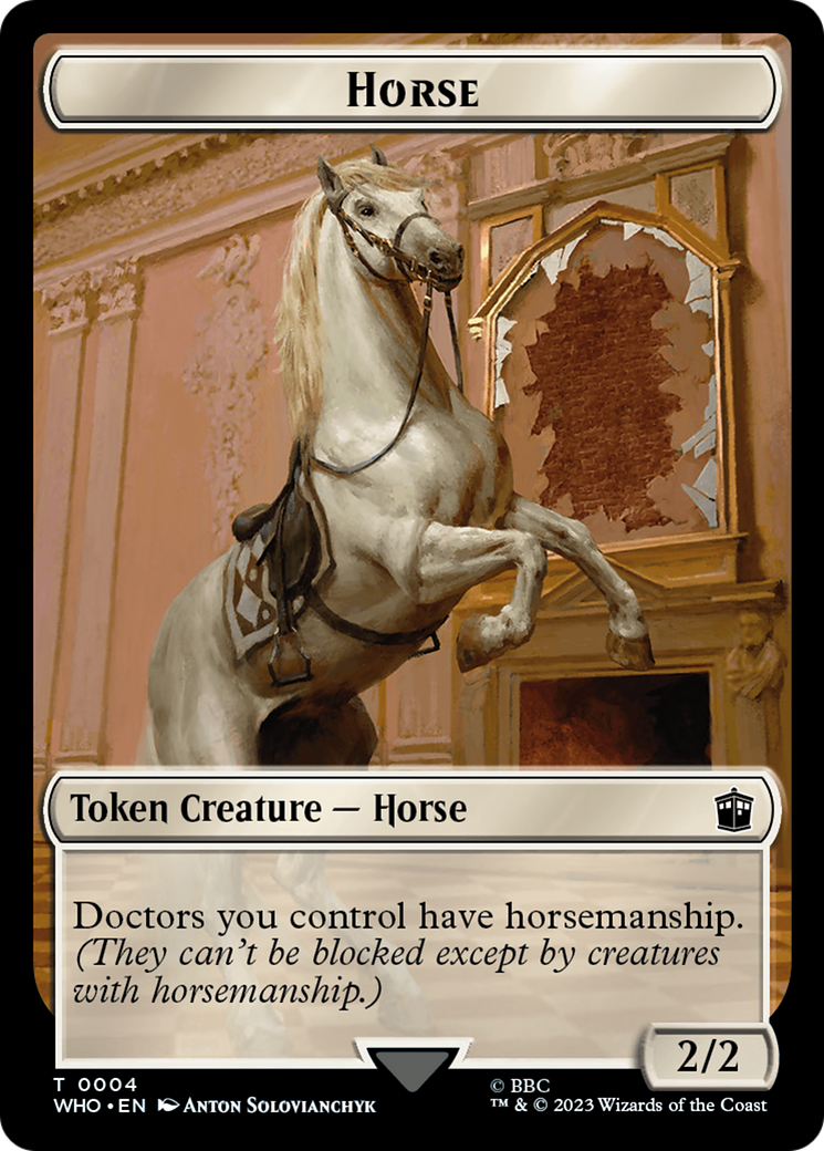 Horse // Food (0026) Double-Sided Token [Doctor Who Tokens] - Evolution TCG