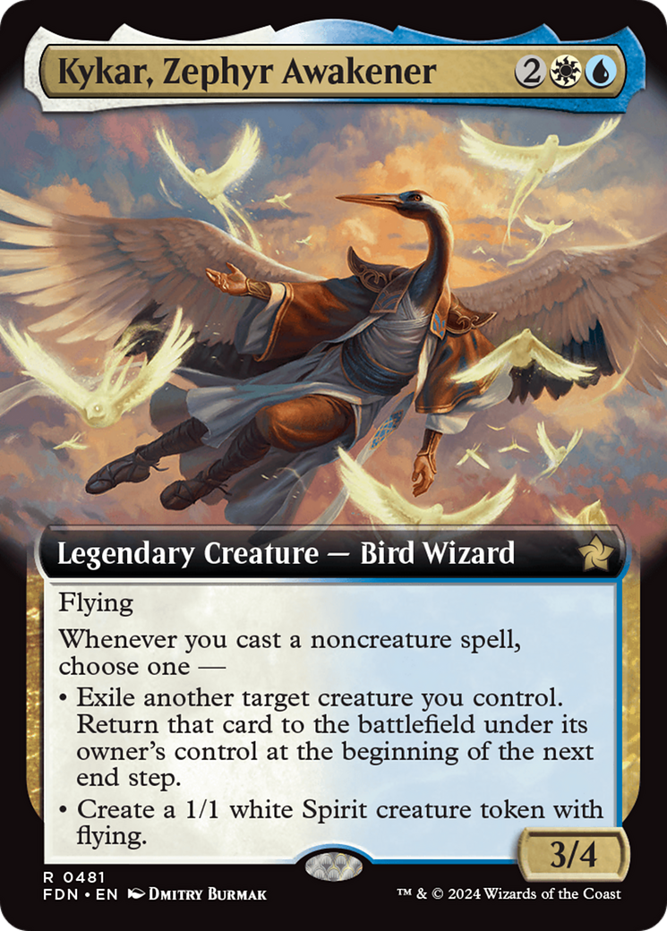 Kykar, Zephyr Awakener (Extended Art) [Foundations] - Evolution TCG