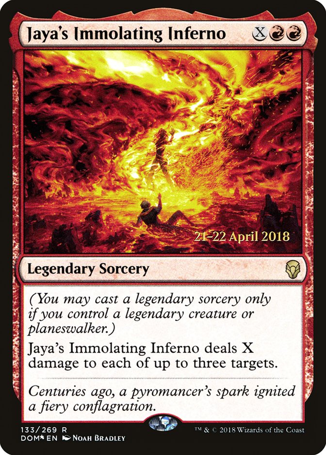 Jaya's Immolating Inferno [Dominaria Prerelease Promos] - Evolution TCG