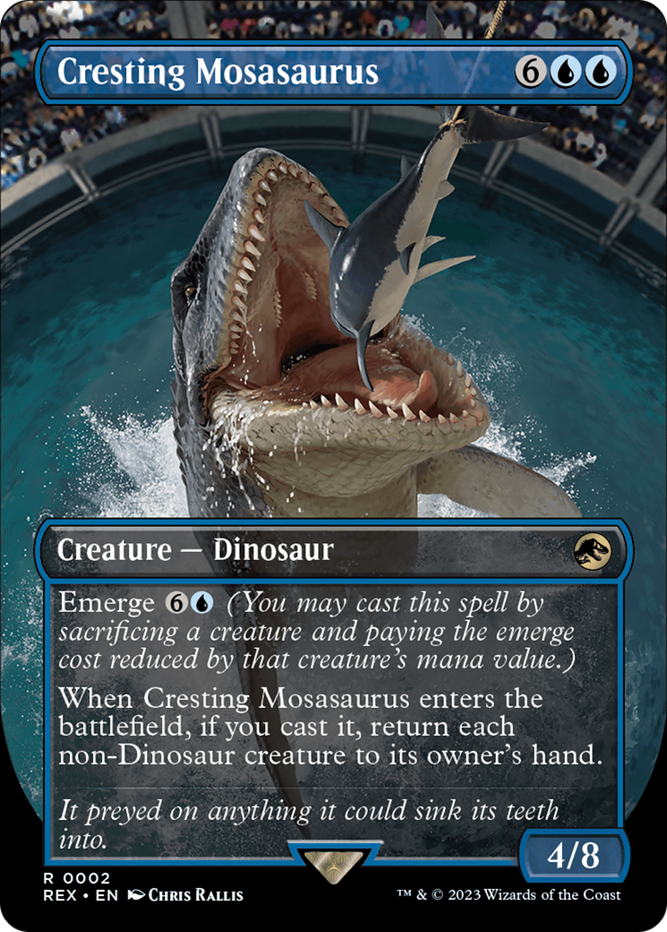 Cresting Mosasaurus (Borderless) [Jurassic World Collection] - Evolution TCG
