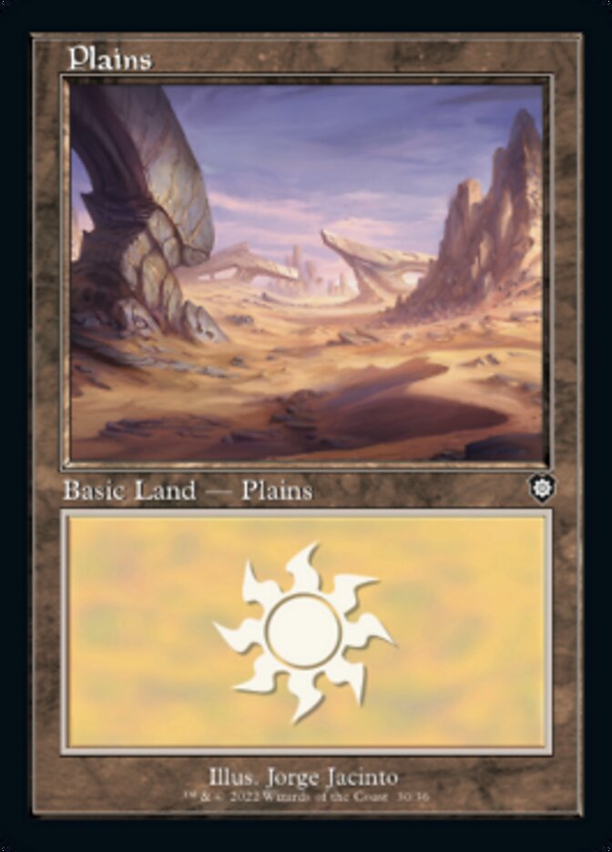 Plains (030) (Retro) [The Brothers' War Commander] - Evolution TCG