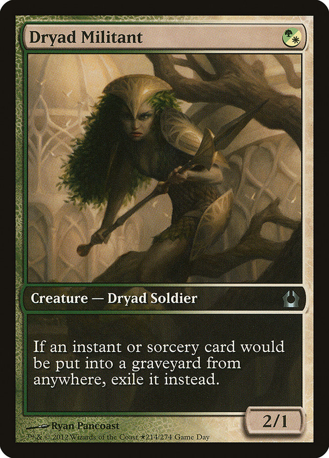 Dryad Militant (Game Day) (Extended Art) [Return to Ravnica Promos] - Evolution TCG