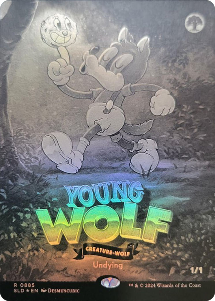 Young Wolf (Black & White Foil) [Secret Lair Drop Series] - Evolution TCG