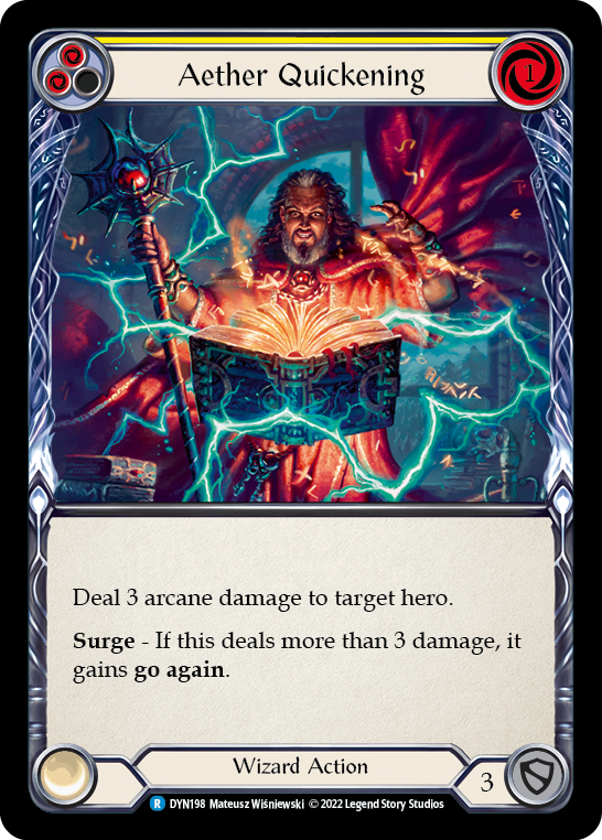 Aether Quickening (Yellow) [DYN198] (Dynasty)  Rainbow Foil - Evolution TCG