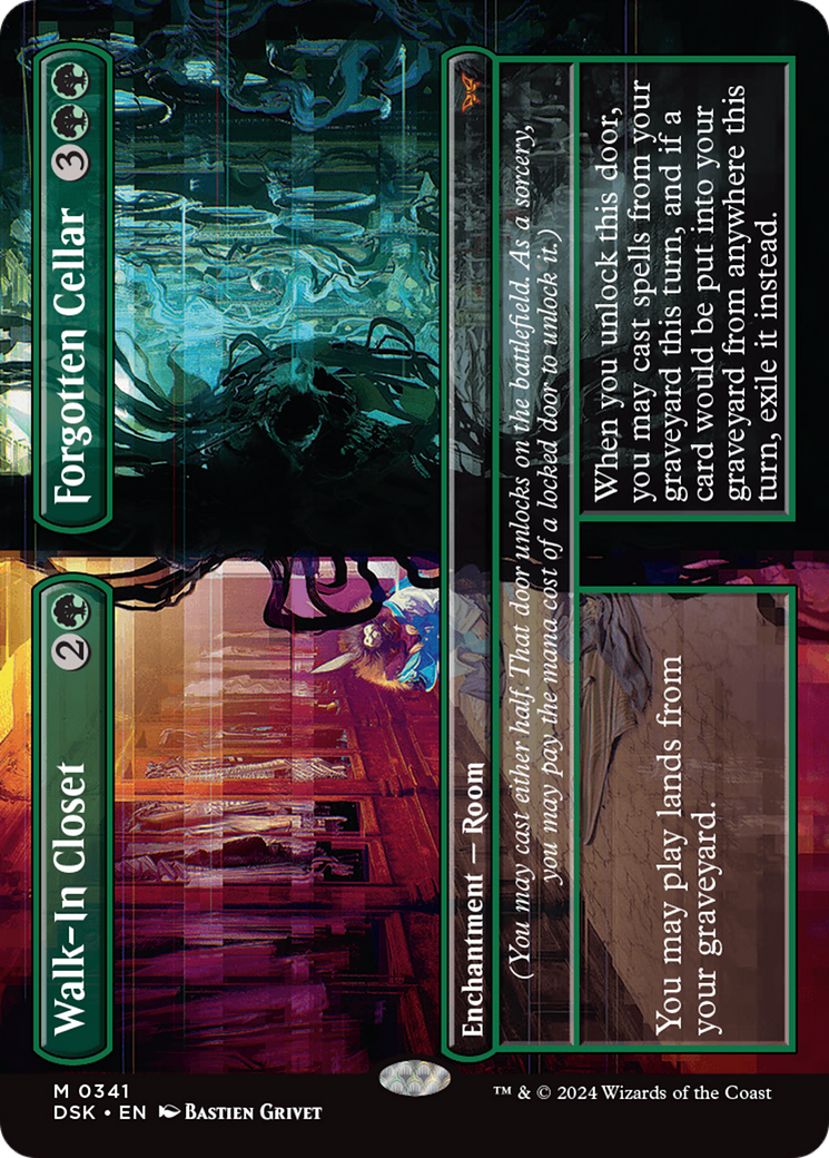 Walk-In Closet // Forgotten Cellar (Borderless) [Duskmourn: House of Horror] - Evolution TCG