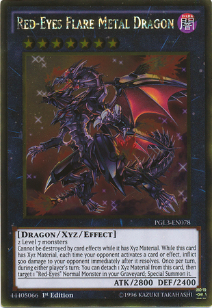 Red-Eyes Flare Metal Dragon [PGL3-EN078] Gold Rare - Evolution TCG