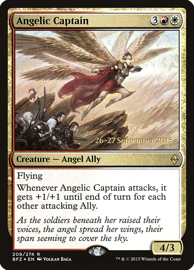 Angelic Captain [Battle for Zendikar Prerelease Promos] - Evolution TCG