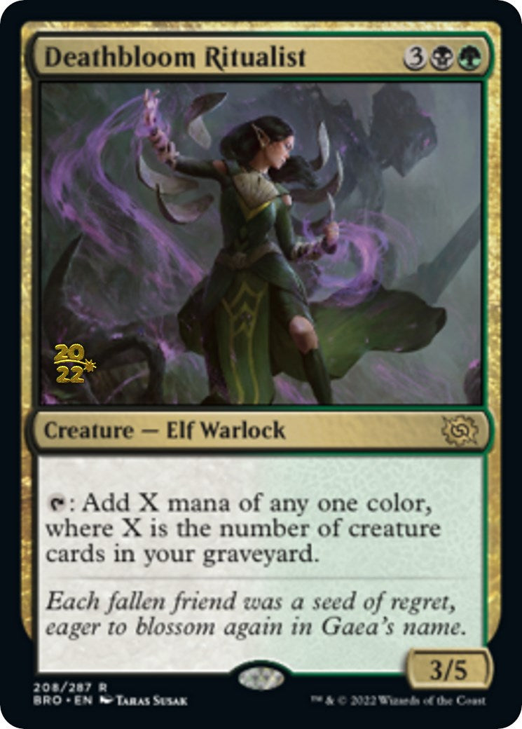 Deathbloom Ritualist [The Brothers' War Prerelease Promos] - Evolution TCG