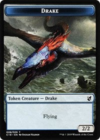 Drake // Human Double-Sided Token [Commander 2019 Tokens] - Evolution TCG
