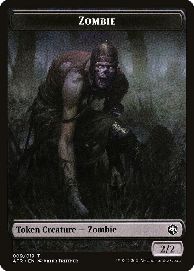 Zombie // Dog Illusion Double-Sided Token [Dungeons & Dragons: Adventures in the Forgotten Realms Tokens] - Evolution TCG