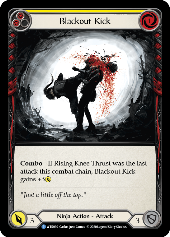 Blackout Kick (Yellow) [U-WTR090] (Welcome to Rathe Unlimited)  Unlimited Rainbow Foil - Evolution TCG