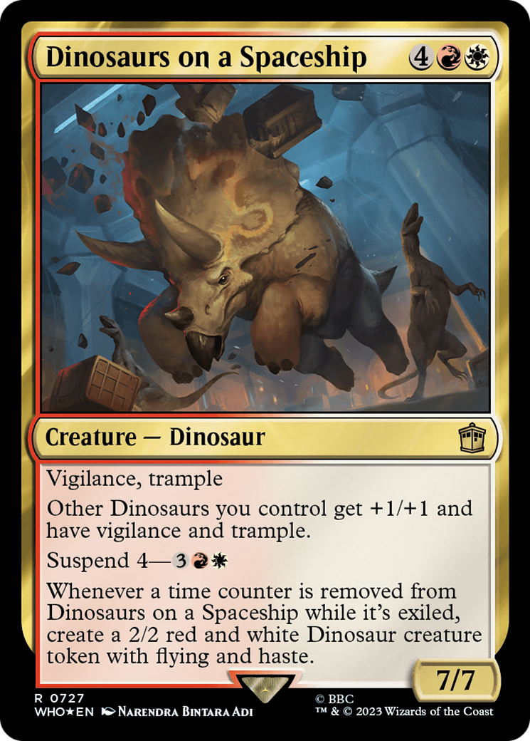 Dinosaurs on a Spaceship (Surge Foil) [Doctor Who] - Evolution TCG