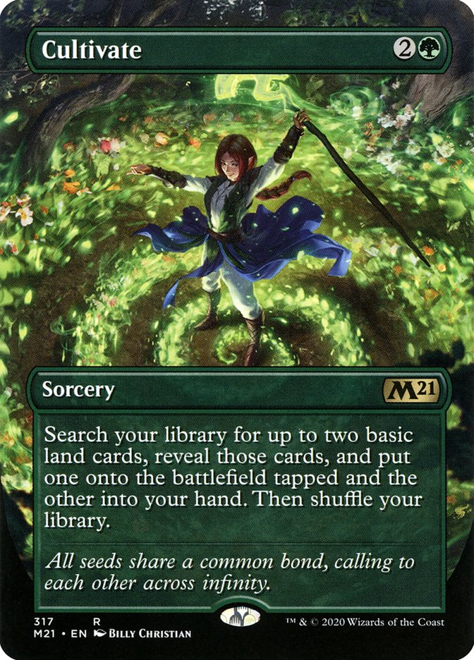 Cultivate (Borderless Alternate Art) [Core Set 2021] - Evolution TCG