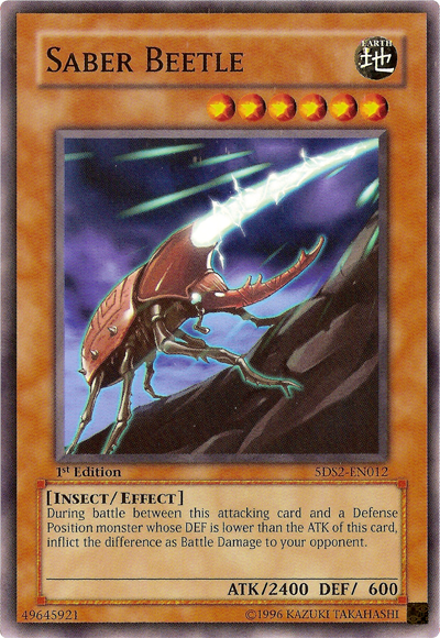 Saber Beetle [5DS2-EN012] Common - Evolution TCG