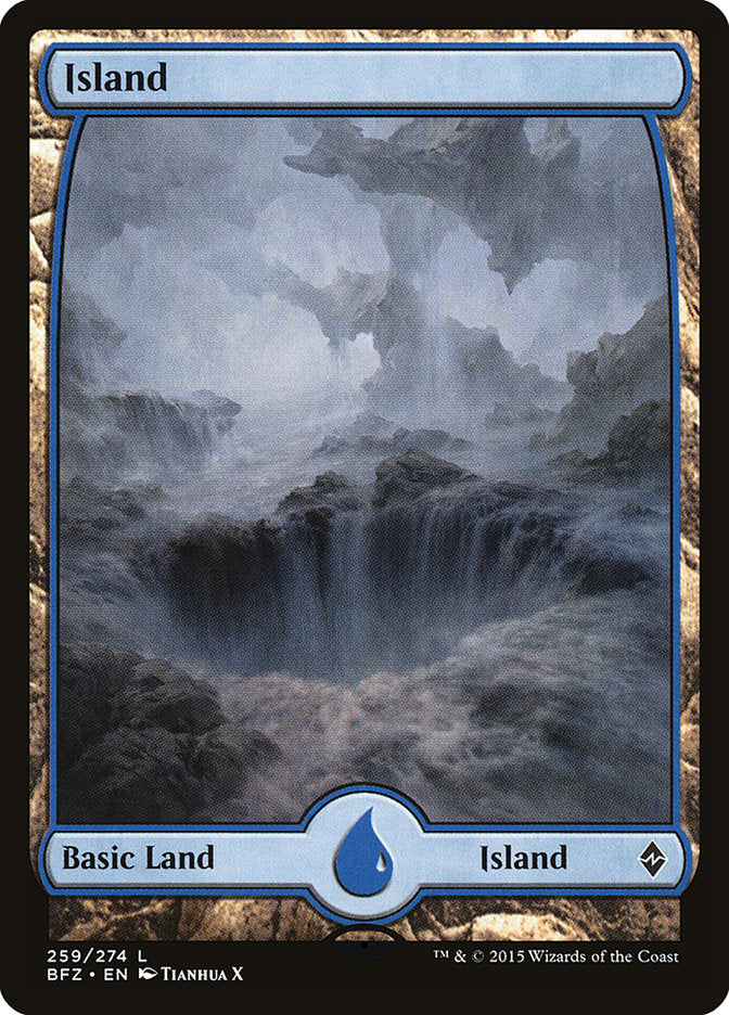 Island (259) (Full Art) [Battle for Zendikar] - Evolution TCG