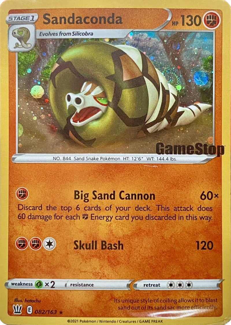 Sandaconda (082/163) (GameStop Exclusive) [Sword & Shield: Battle Styles] - Evolution TCG