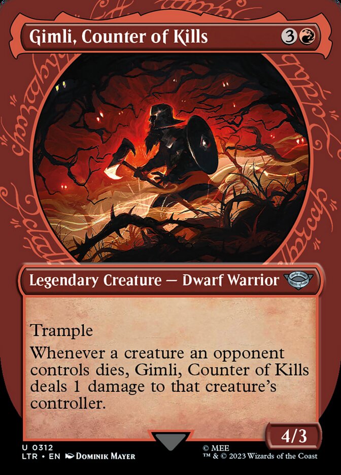 Gimli, Counter of Kills (Showcase Ring Frame) [The Lord of the Rings: Tales of Middle-Earth] - Evolution TCG