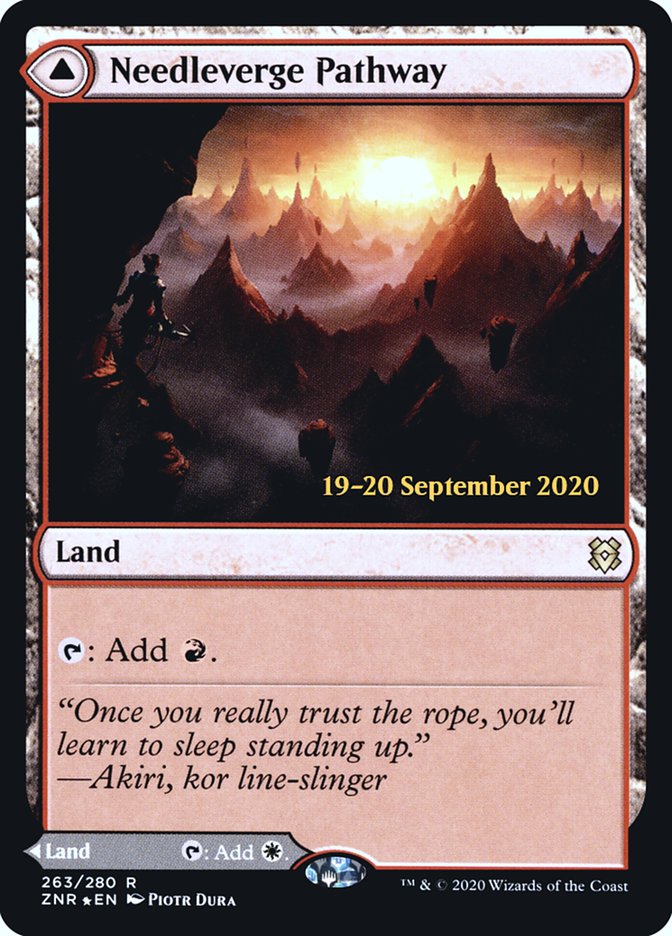 Needleverge Pathway // Pillarverge Pathway [Zendikar Rising Prerelease Promos] - Evolution TCG