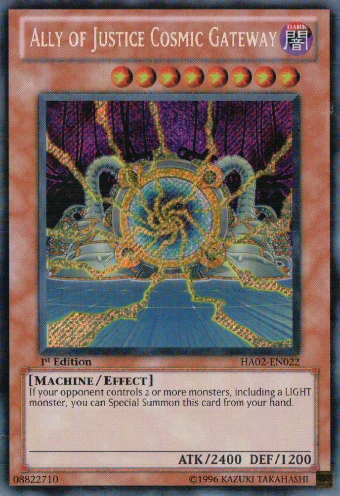 Ally of Justice Cosmic Gateway [HA02-EN022] Secret Rare - Evolution TCG