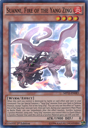 Suanni, Fire of the Yang Zing [MP15-EN083] Super Rare - Evolution TCG