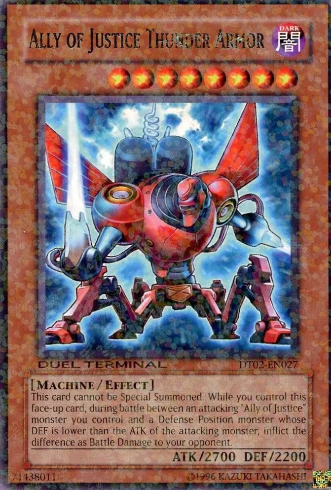 Ally of Justice Thunder Armor [DT02-EN027] Rare - Evolution TCG