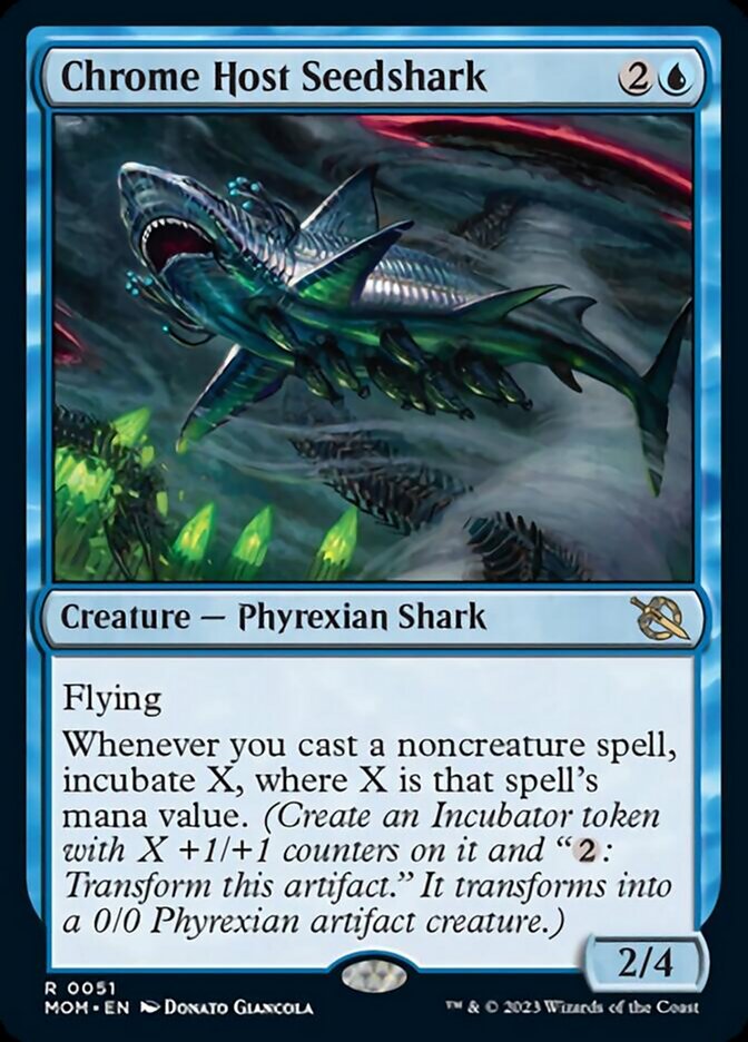 Chrome Host Seedshark [March of the Machine] - Evolution TCG