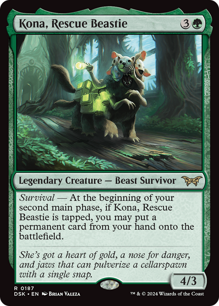 Kona, Rescue Beastie (0187) [Duskmourn: House of Horror] - Evolution TCG