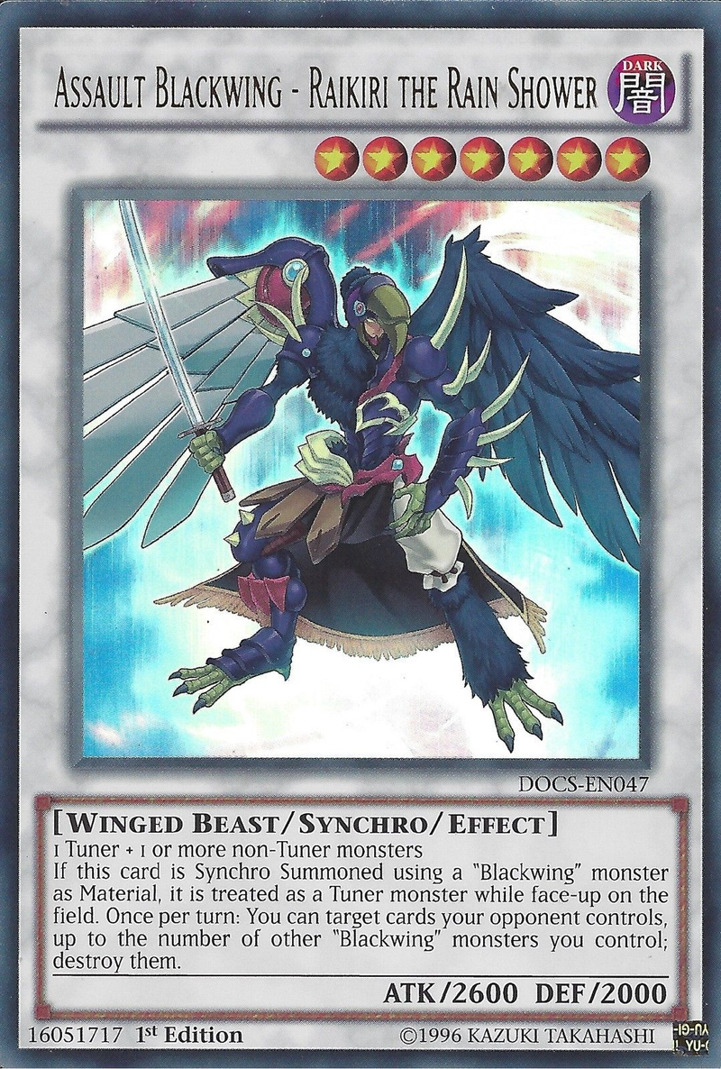 Assault Blackwing - Raikiri the Rain Shower [DOCS-EN047] Ultra Rare - Evolution TCG