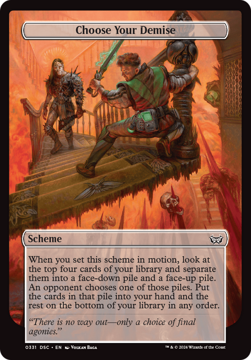 Choose Your Demise (Full Art) [Duskmourn: Archenemy] - Evolution TCG