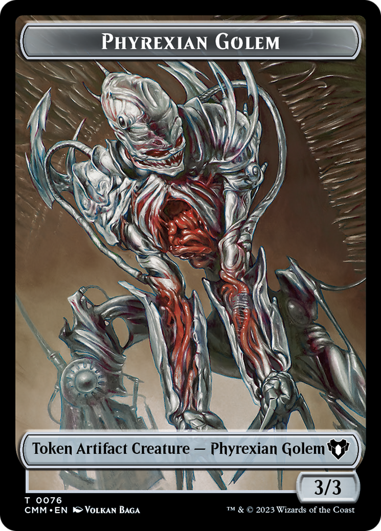 Phyrexian Golem // Ox Double-Sided Token [Commander Masters Tokens] - Evolution TCG