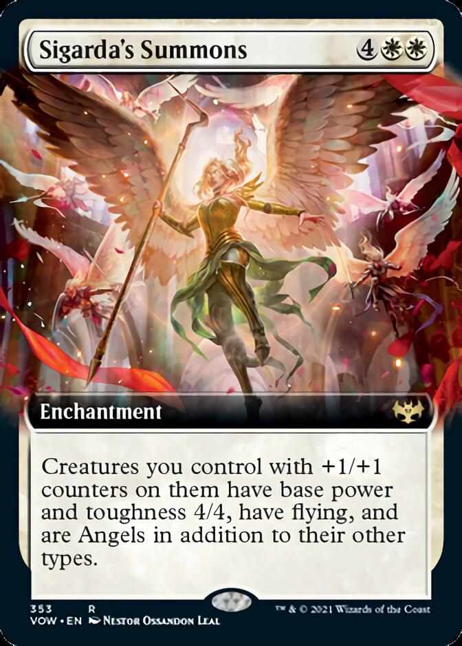 Sigarda's Summons (Extended Art) [Innistrad: Crimson Vow] - Evolution TCG