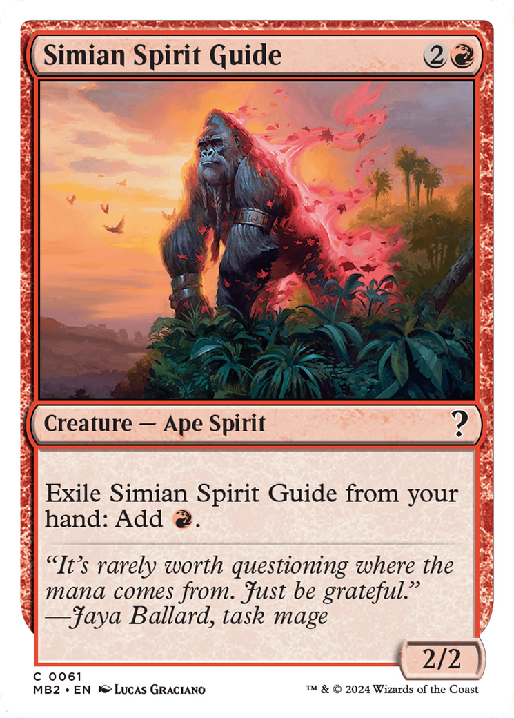 Simian Spirit Guide (White Border) [Mystery Booster 2] - Evolution TCG