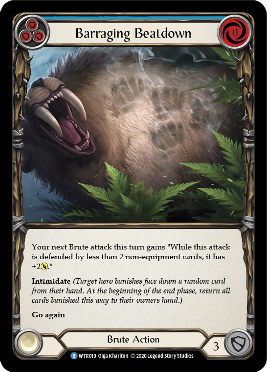Barraging Beatdown (Blue) [U-WTR019] (Welcome to Rathe Unlimited)  Unlimited Normal - Evolution TCG